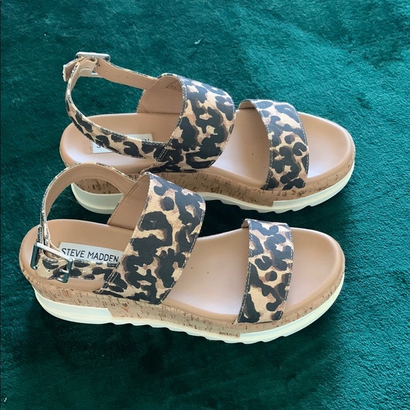 Steve Madden Shoes - Leopard Print Cork Sandals